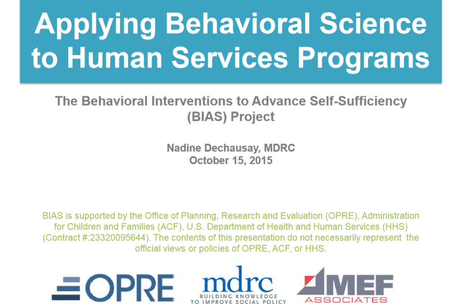 Using Behavioral Interventions